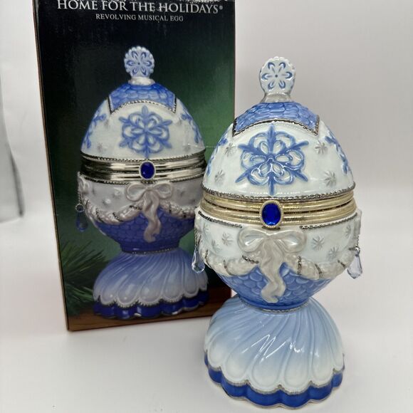 Frosty the Snowman MUSIC BOX Egg Shaped Home For The Holidays Japan 7" EUC! - Picture 1 of 16